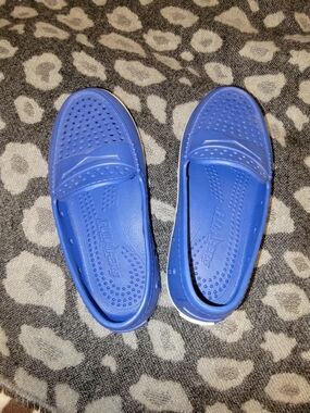 Navy Blue Floafers 13C -White Bottoms